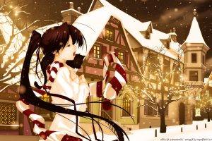 anime, Anime Girls, Winter, Snow, Original Characters