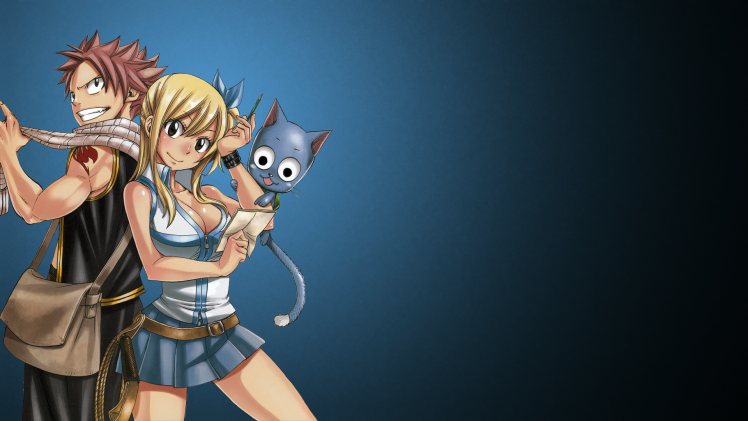 anime, Fairy Tail, Dragneel Natsu, Heartfilia Lucy HD Wallpaper Desktop Background