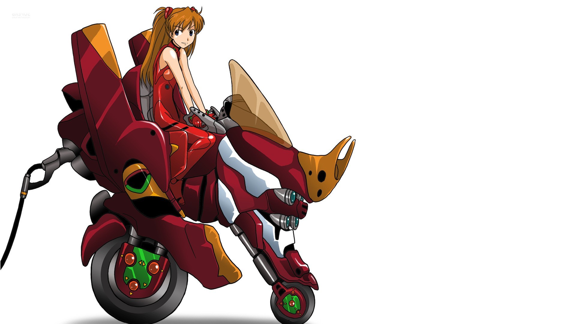 Neon Genesis Evangelion, Asuka Langley Soryu, EVA Unit 02, Simple Background, Anime Wallpaper