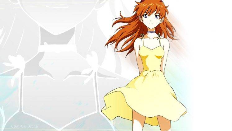 Neon Genesis Evangelion, Asuka Langley Soryu, Simple Background, Anime HD Wallpaper Desktop Background