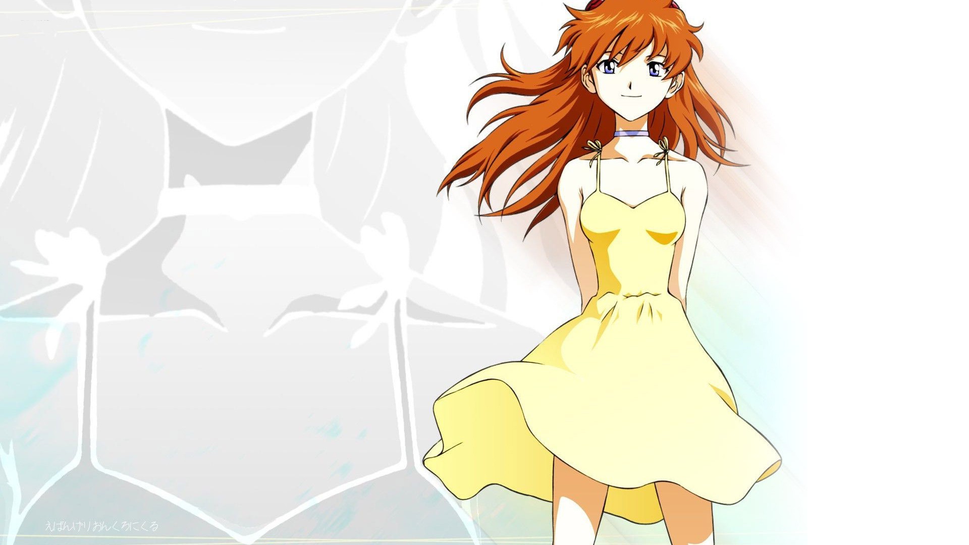 Neon Genesis Evangelion, Asuka Langley Soryu, Simple Background, Anime Wallpaper