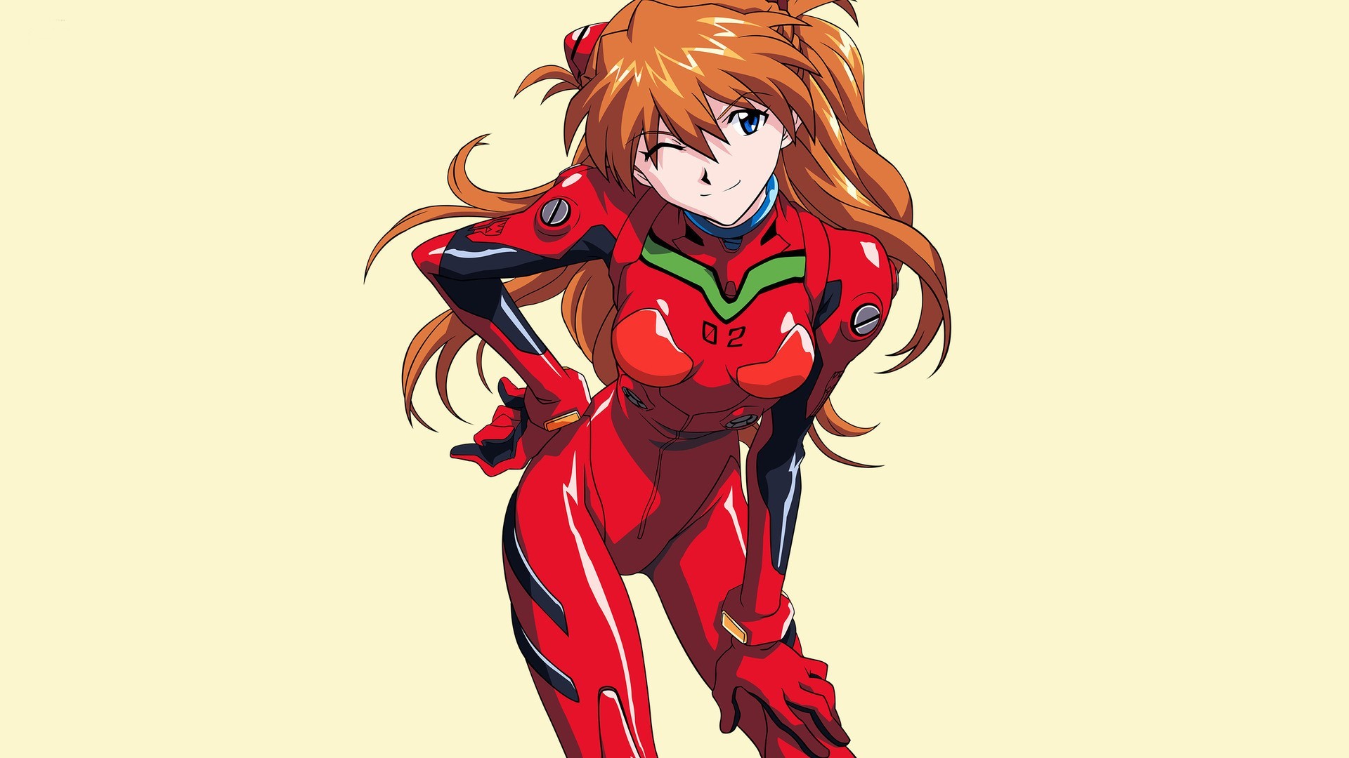 Neon Genesis Evangelion, Asuka Langley Soryu, Simple Background, Anime ...