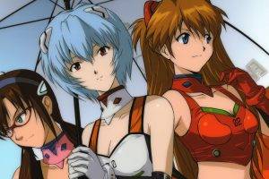 Neon Genesis Evangelion, Asuka Langley Soryu, Ayanami Rei, Umbrella, Anime