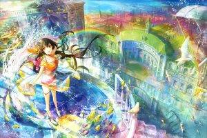 anime, Anime Girls, Original Characters, Rainbows