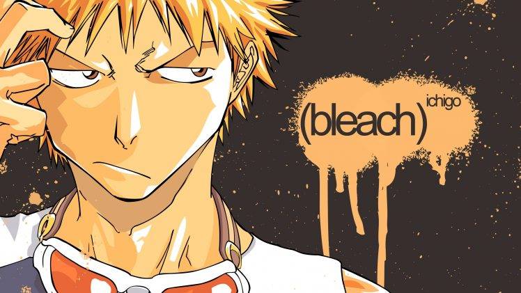 Bleach, Kurosaki Ichigo, Paint Splatter, Anime Boys, Goggles, Orange Hair HD Wallpaper Desktop Background