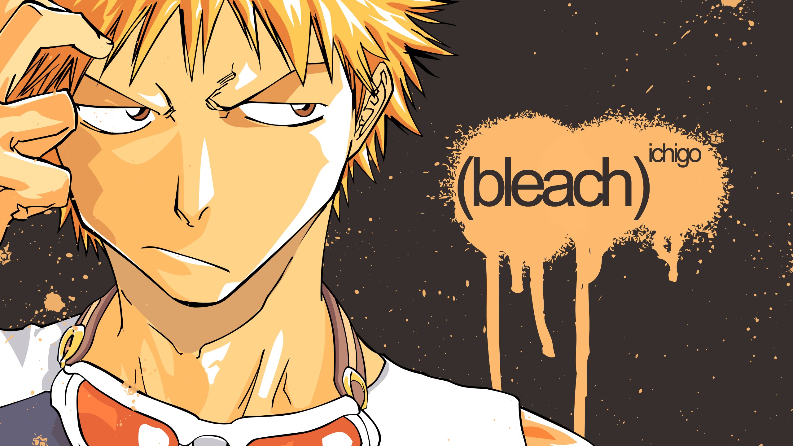 Bleach, Kurosaki Ichigo, Paint Splatter, Anime Boys, Goggles, Orange Hair Wallpaper