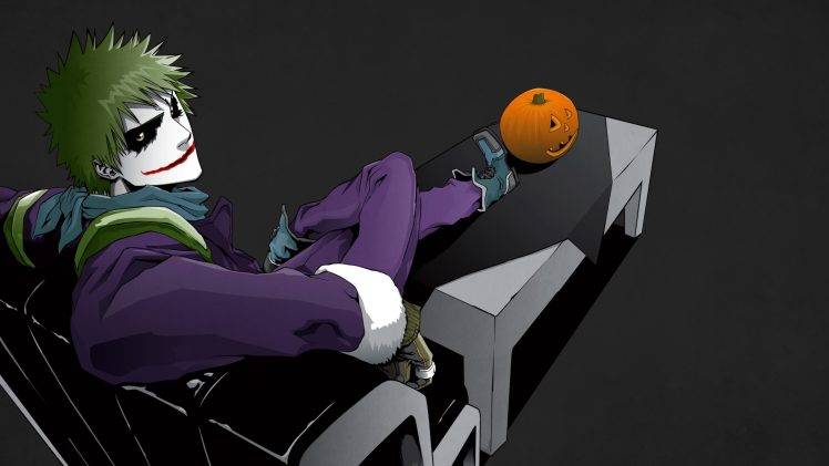 Bleach, Kurosaki Ichigo, Joker, Crossover, Hollow, Pumpkin, Halloween HD Wallpaper Desktop Background