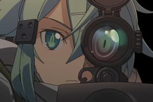 Sword Art Online, Asada Shino, Sniper Rifle, Eyes, Anime