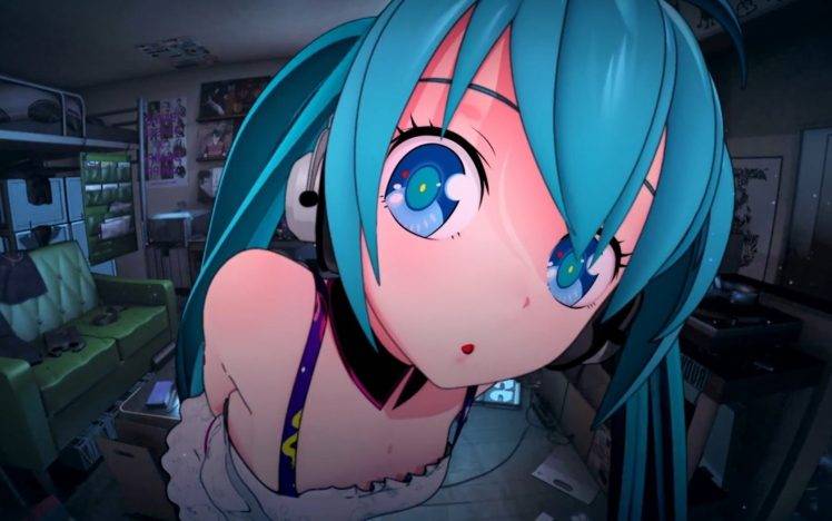 eyes, Hatsune Miku, Vocaloid HD Wallpaper Desktop Background