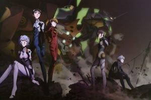 Neon Genesis Evangelion, Ayanami Rei, Asuka Langley Soryu, Makinami Mari Illustrious, Ikari Shinji, Kaworu Nagisa