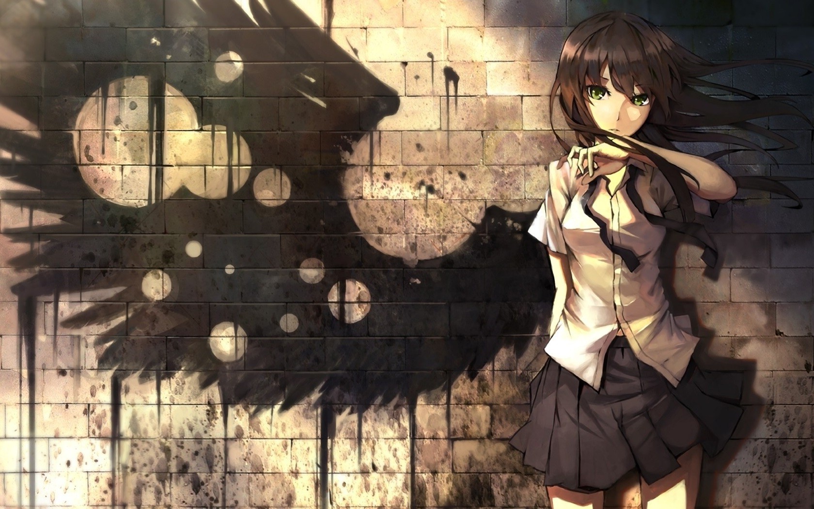 anime Girls, Angel, Original Characters, Anime, School Uniform Wallpaper