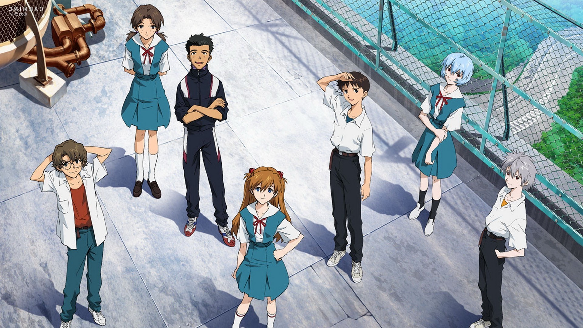 Neon Genesis Evangelion, Ikari Shinji, Asuka Langley Soryu, Ayanami Rei, Anime Wallpaper