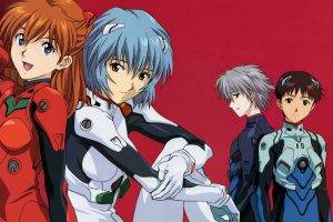 Neon Genesis Evangelion, Ikari Shinji, Ayanami Rei, Asuka Langley Soryu, Anime, Red