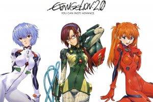 Neon Genesis Evangelion, Ayanami Rei, Asuka Langley Soryu, Anime, Makinami Mari Illustrious