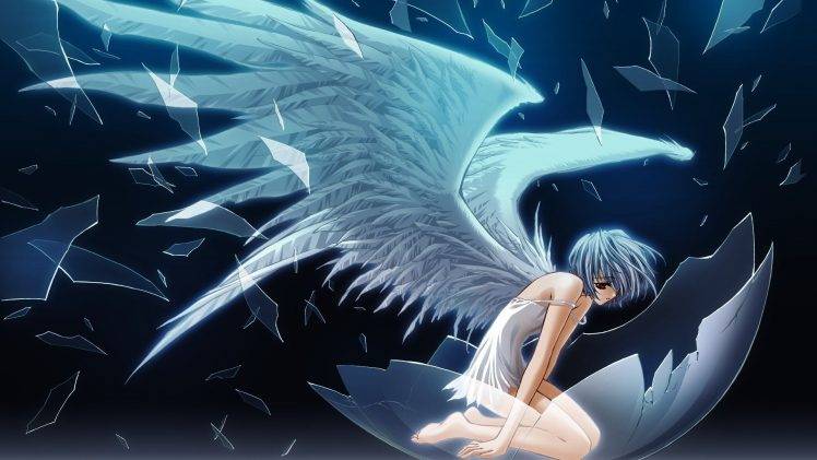 Neon Genesis Evangelion, Ayanami Rei, Anime, Wings HD Wallpaper Desktop Background