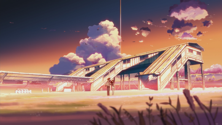 anime, Old Building, Couple, The Place Promised In Our Early Days, Makoto Shinkai HD Wallpaper Desktop Background