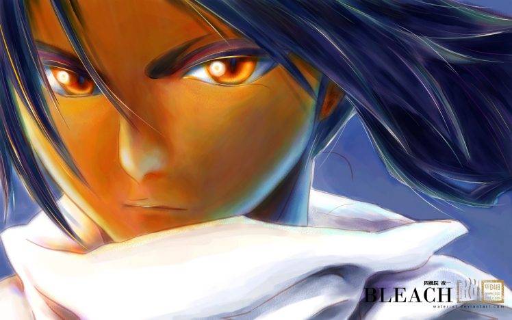 Bleach, Anime, Shihouin Yoruichi, Yellow Eyes, Purple Hair HD Wallpaper Desktop Background