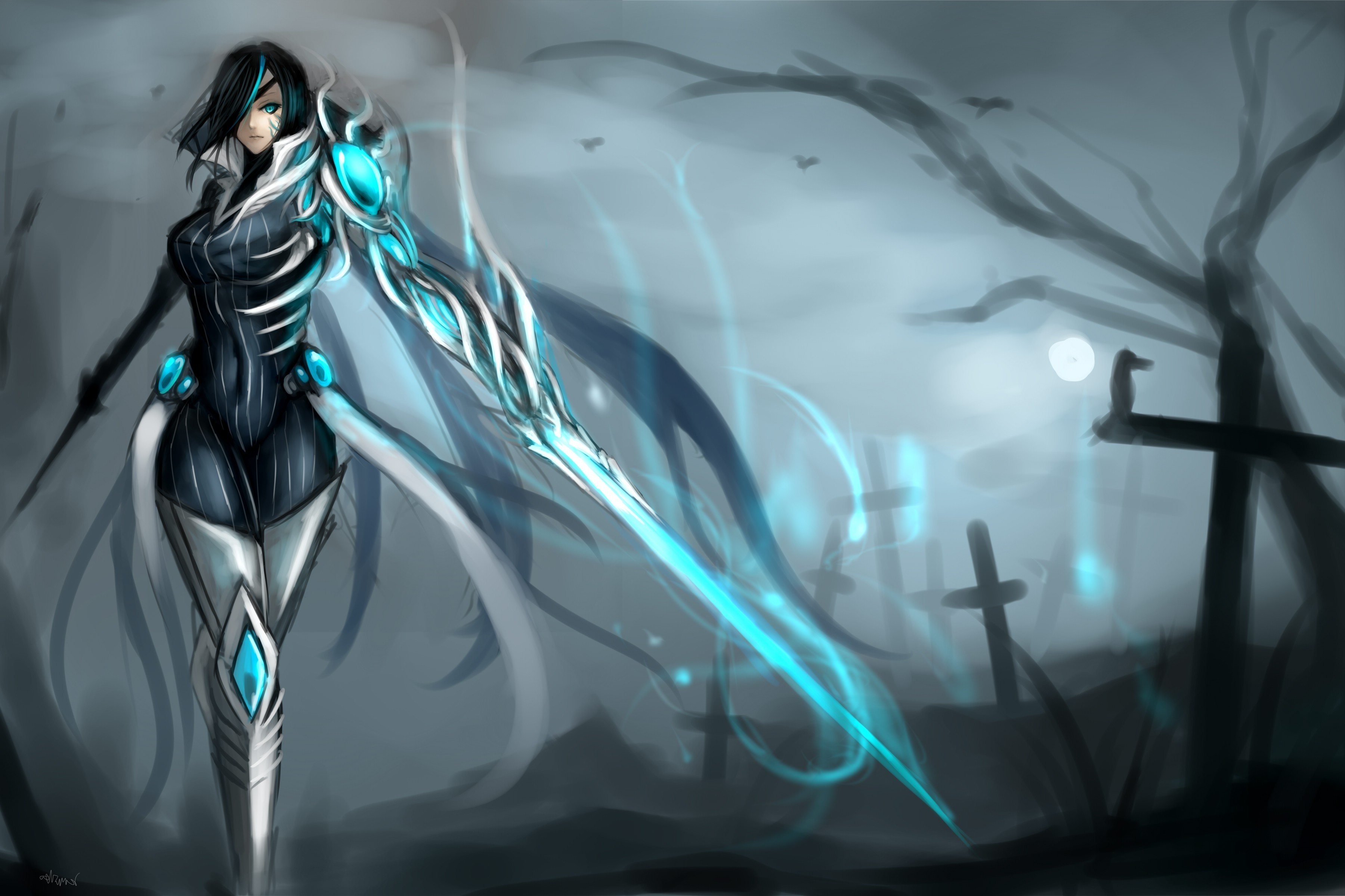 League Of Legends, Fiora, Blue Eyes, Video Games Wallpaper