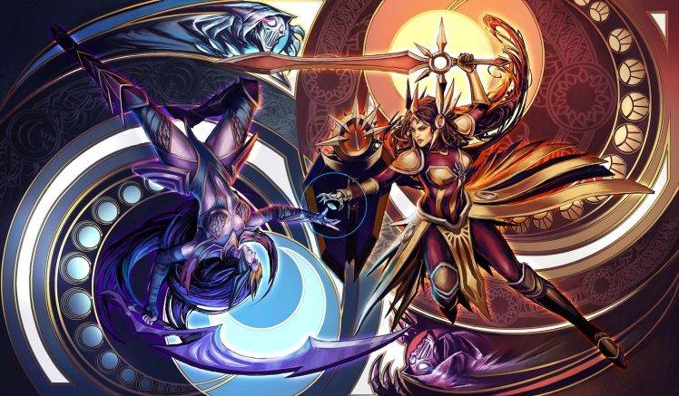 League Of Legends, Diana, Women, Fighting, Artwork HD Wallpaper Desktop Background