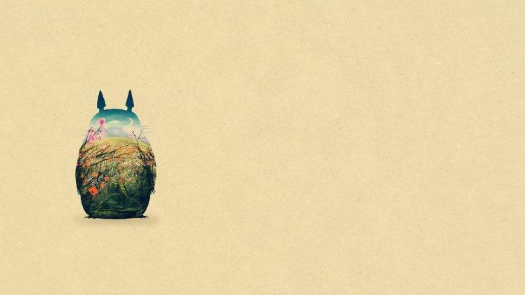 Studio Ghibli, Totoro, My Neighbor Totoro, Simple Background HD Wallpaper Desktop Background