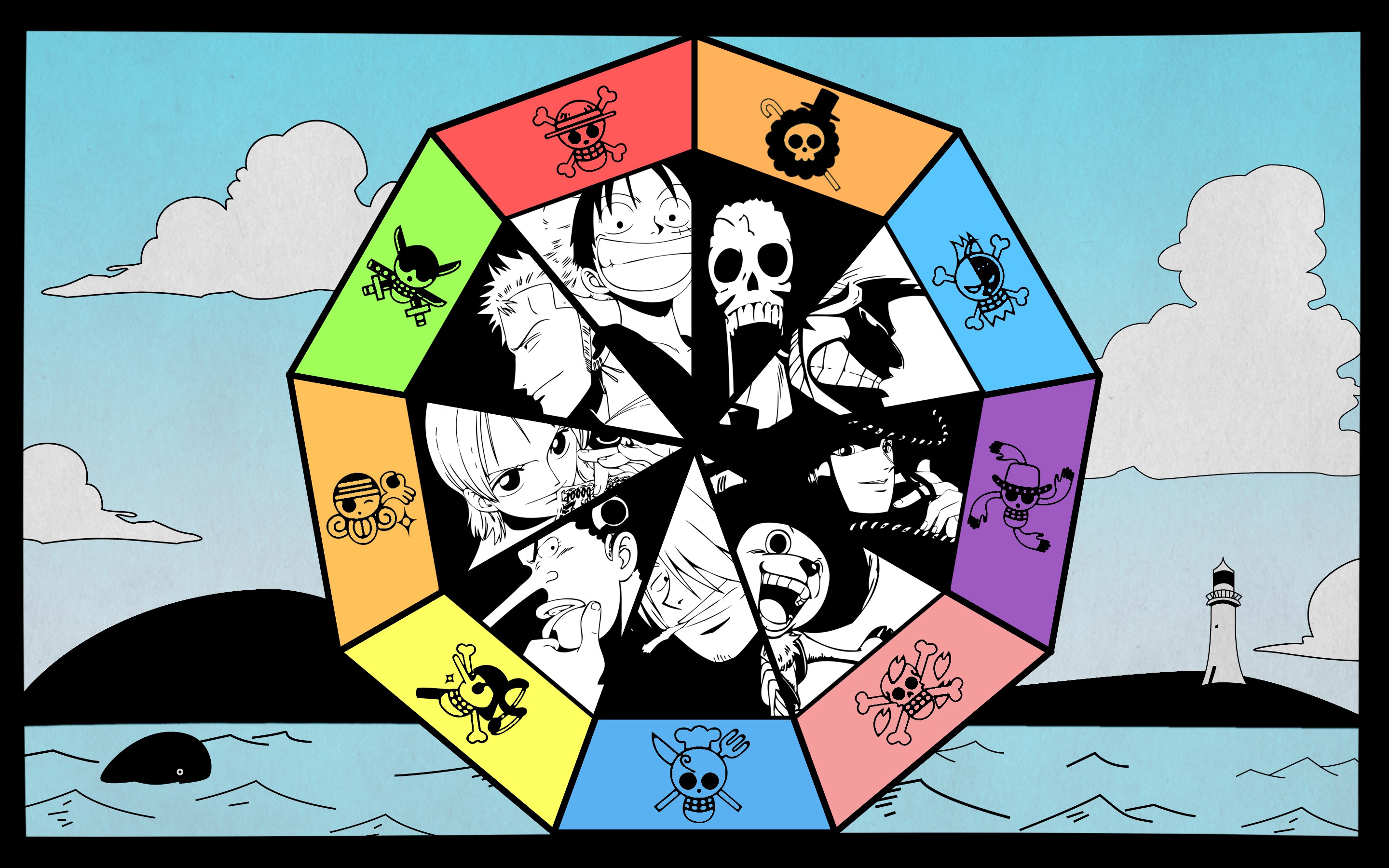 One Piece, Monkey D. Luffy, Roronoa Zoro, Nami, Brook, Usopp, Tony Tony Chopper, Nico Robin, Sanji, Franky, Straw Hat Pirates Wallpaper