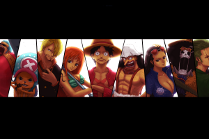 One Piece, Monkey D. Luffy, Roronoa Zoro, Nami, Brook, Usopp, Tony Tony Chopper, Nico Robin, Sanji, Franky