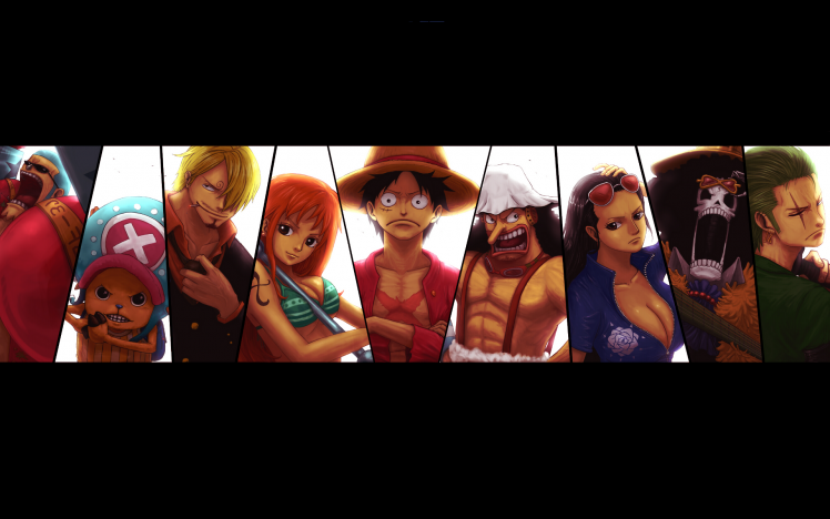 One Piece, Monkey D. Luffy, Roronoa Zoro, Nami, Brook, Usopp, Tony Tony Chopper, Nico Robin, Sanji, Franky HD Wallpaper Desktop Background