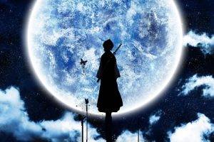 Bleach, Moonlight, Moon, Silhouette, Anime