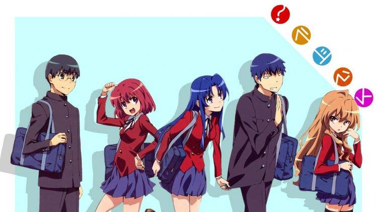 Toradora!, Anime Girls, Anime, Kushieda Minori, School Uniform, Aisaka Taiga HD Wallpaper Desktop Background