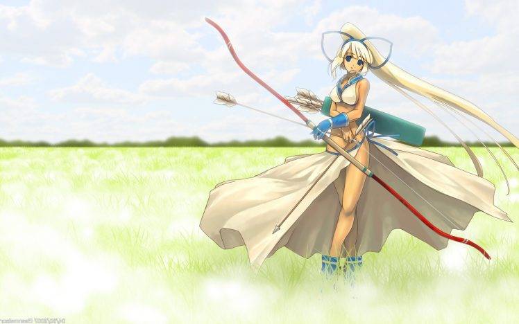 Mina Majikina, Samurai Shodown, Queens Blade: Rebellion, Anime Girls, Archers HD Wallpaper Desktop Background