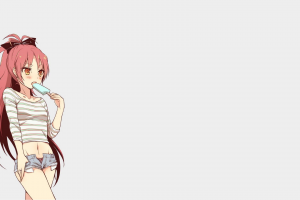 Mahou Shoujo Madoka Magica, Simple Background, Anime Girls