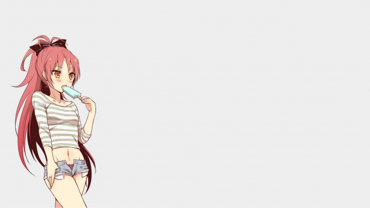 Mahou Shoujo Madoka Magica, Simple Background, Anime Girls HD Wallpaper Desktop Background