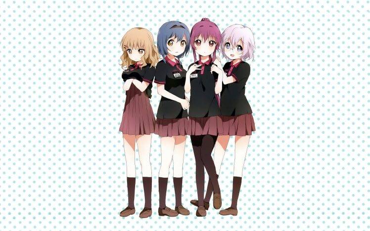 Yuru Yuri, Anime, Anime Girls, Sugiura Ayano, Furutani Himawari, Ikeda Chitose, Oomuro Sakurako HD Wallpaper Desktop Background