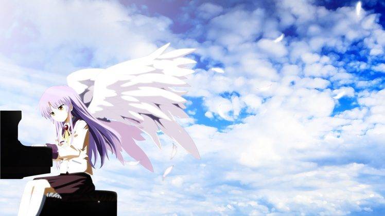 Angel Beats!, Tachibana Kanade, Anime, Wings, Anime Girls HD Wallpaper Desktop Background