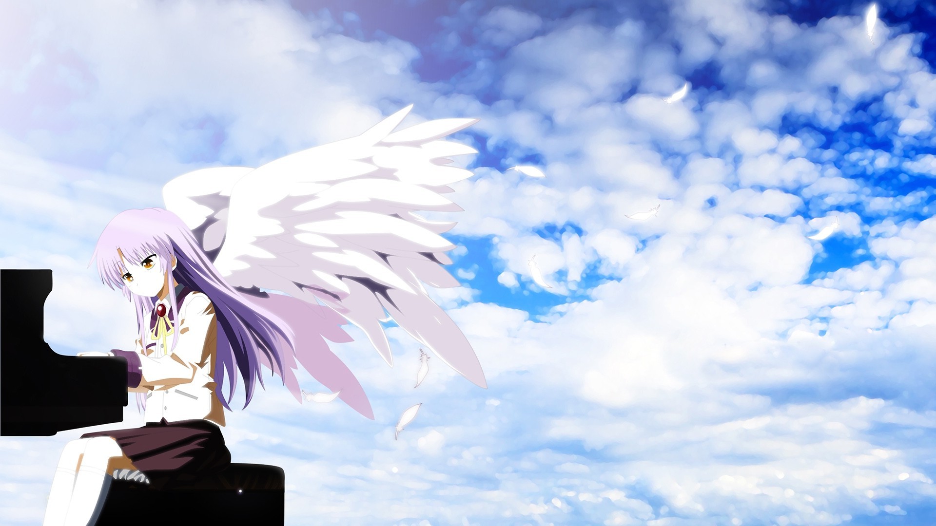 Angel Beats!, Tachibana Kanade, Anime, Wings, Anime Girls Wallpaper
