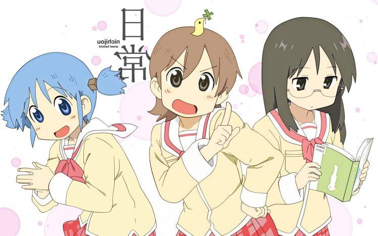 Nichijou, Naganohara Mio, Aioi Yuuko, Mai Minakami HD Wallpaper Desktop Background