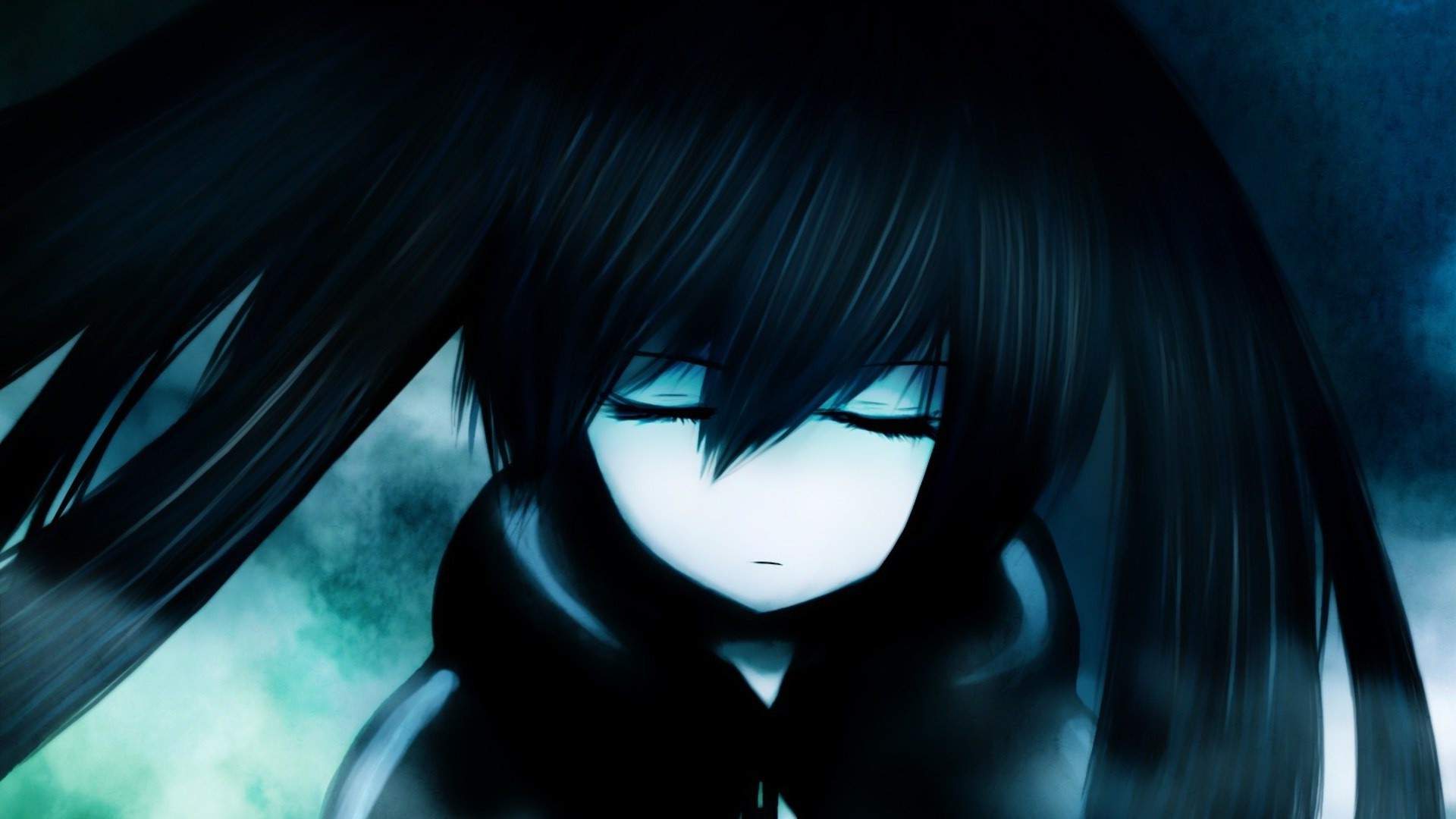 women, Black Rock Shooter, Anime, Anime Girls, Closed Eyes ...