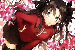 Fate Series, Anime, Type Moon, Tohsaka Rin, Flowers