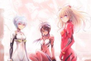 Neon Genesis Evangelion, Asuka Langley Soryu, Anime Girls, Ayanami Rei, Makinami Mari Illustrious