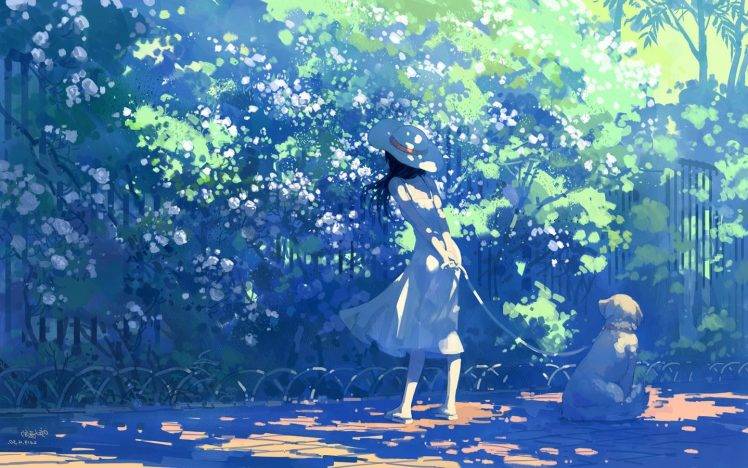 summer, White Dress, Anime Girls HD Wallpaper Desktop Background