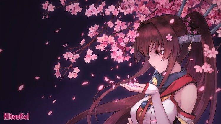 cherry Blossom, Anime Girls HD Wallpaper Desktop Background