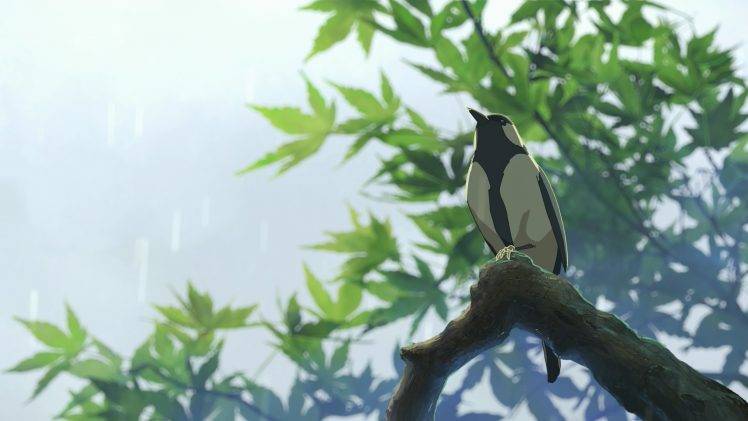 summer, Sunlight, Birds, Makoto Shinkai, Branch HD Wallpaper Desktop Background