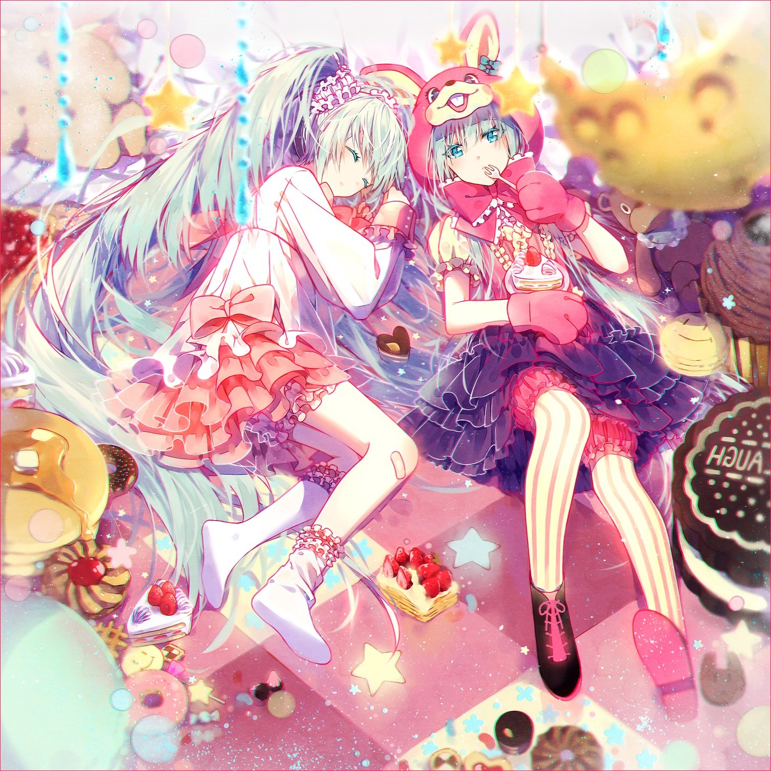 anime Girls, Cakes, Dress Wallpaper
