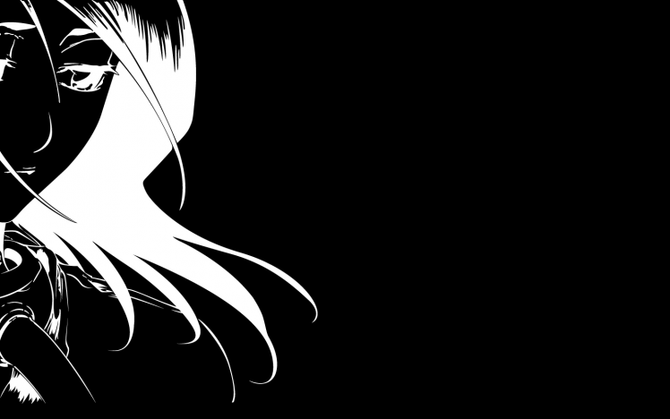 Bleach, Kuchiki Rukia, Black, Dark, Anime Vectors HD Wallpaper Desktop Background