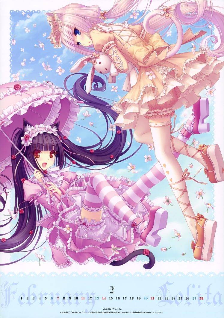 anime Girls, Nekomimi, Vanilla (Neko Para) HD Wallpaper Desktop Background
