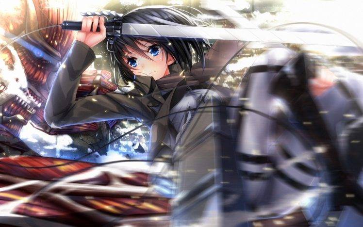 Shingeki No Kyojin, Mikasa Ackerman, Swordsouls HD Wallpaper Desktop Background