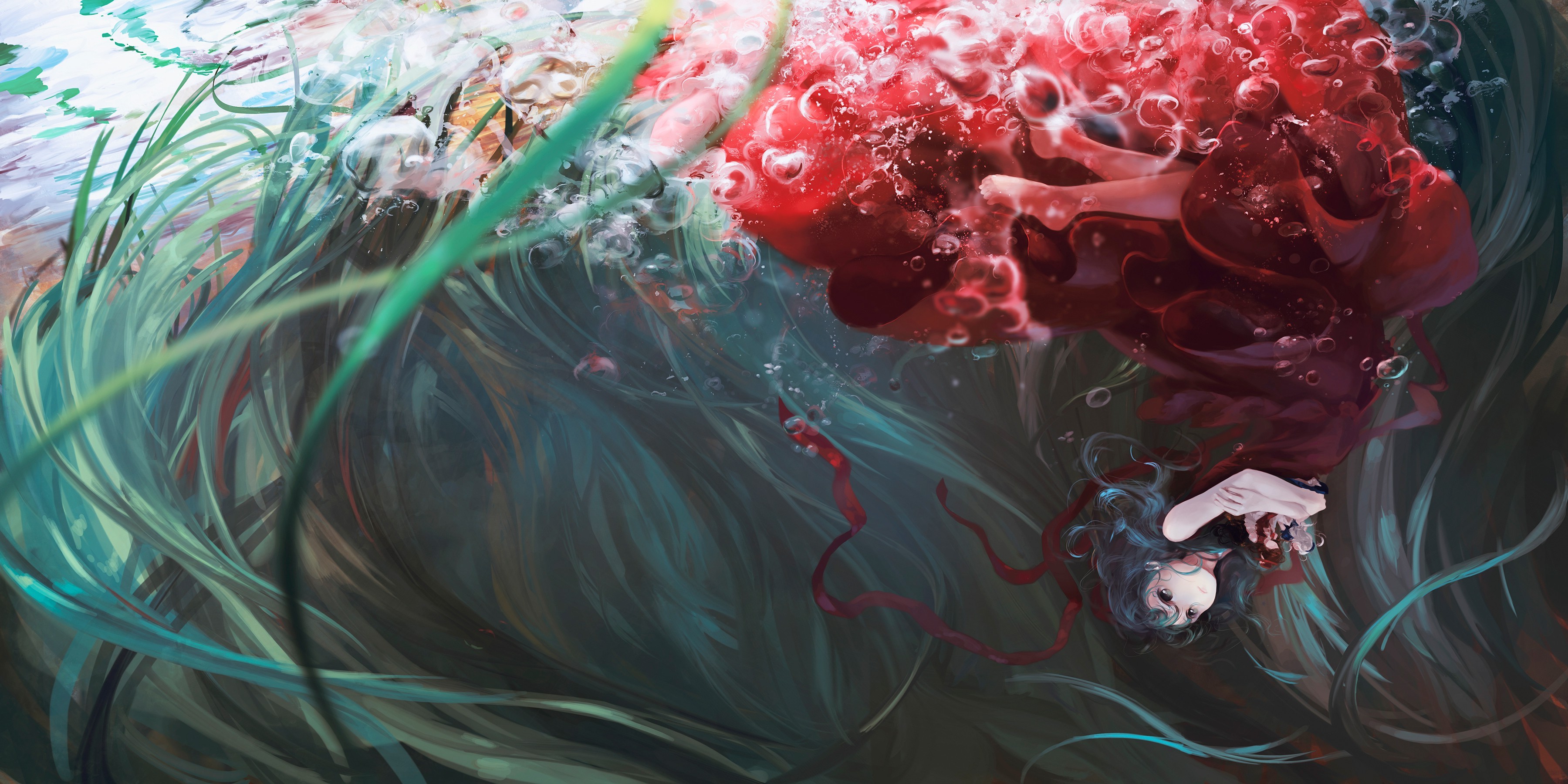 Touhou, Underwater, Kagiyama Hina Wallpaper