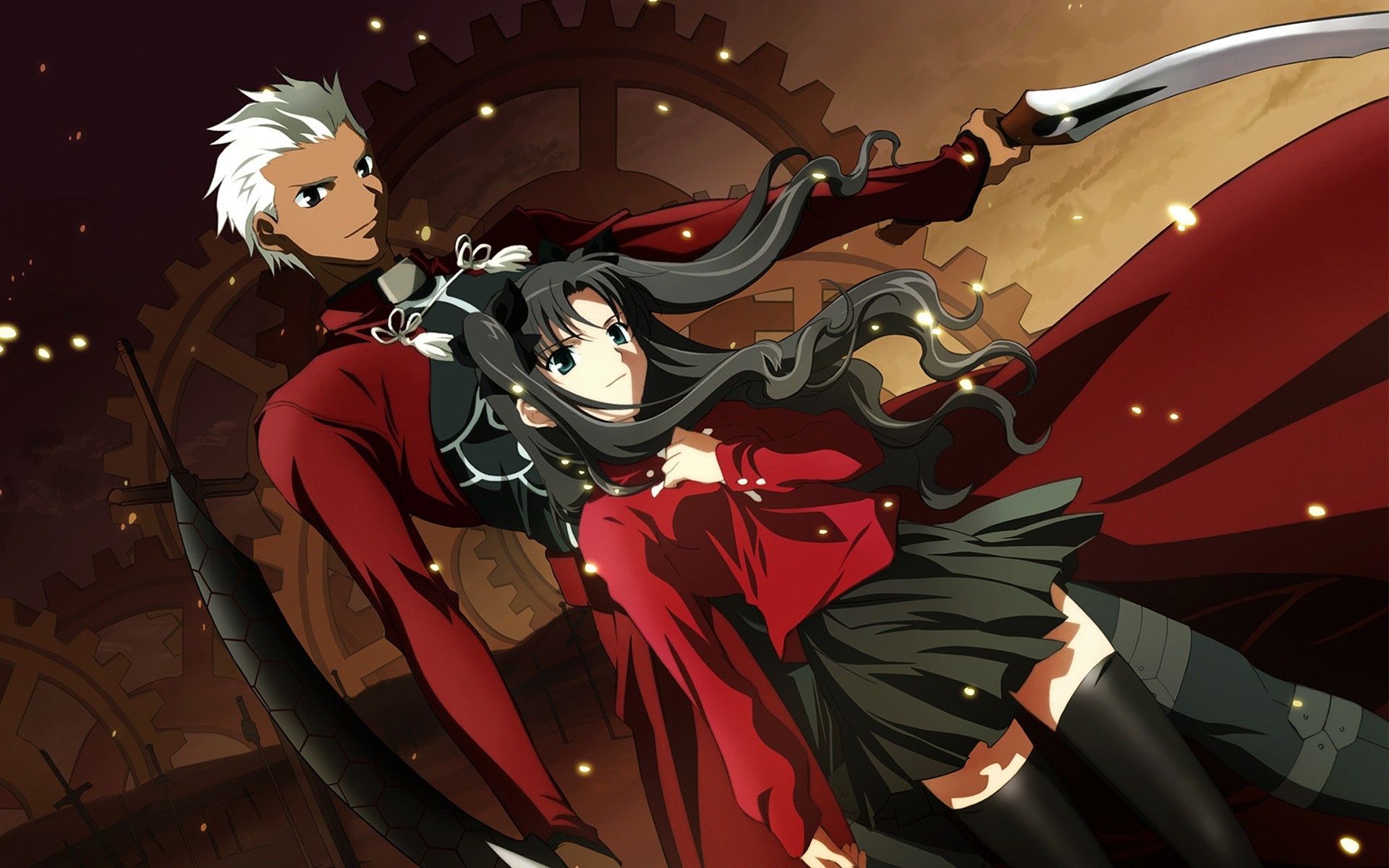 anime, Fate Series, Fate Stay Night, Archer (Fate Stay Night), Tohsaka Rin Wallpaper