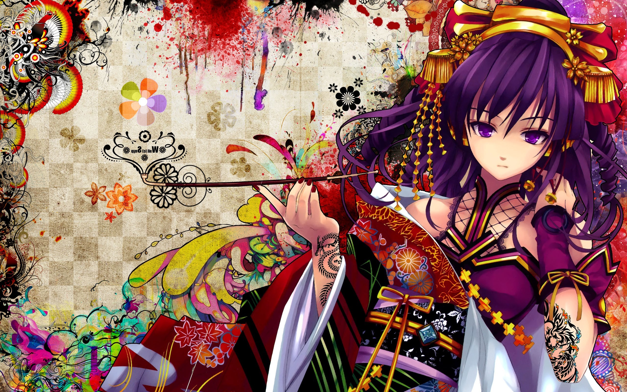 anime, Traditional Clothing, Anime Girls, Colorful, Snyp, Beatmania, Manga Wallpaper