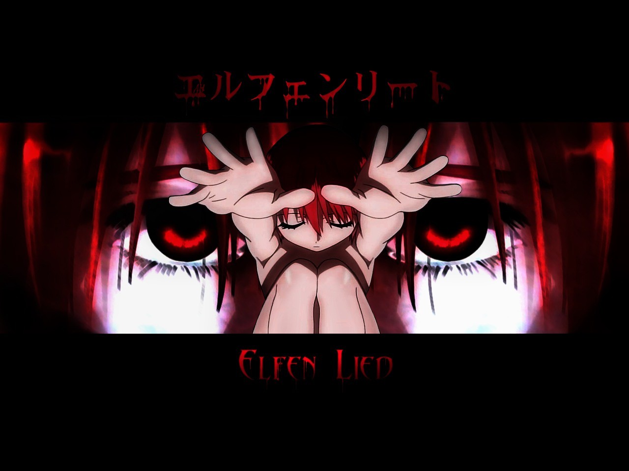 Elfen Lied, Anime, Anime Girls, Pink Hair, Red Eyes, Lucy, Nyu Wallpaper
